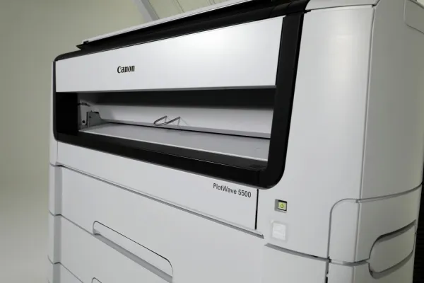 Широкоформатное лазерное МФУ Canon PlotWave 5000 (2 рулона, комплект со сканером) + Фальцовщик Folder Professional 6011 (арт. OT_CANON_PW5000_2R+SEIV+FE6011)