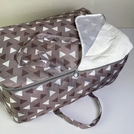 КОФР с ручками ГЕЛЕОС Бэг-02 (L), серый треугольник (арт. БЭГ-02Л)