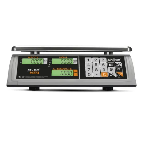 Торговые настольные весы Mertech M-ER 327 AC-32.5 ″Ceed″ LCD Белые (арт. 3019)