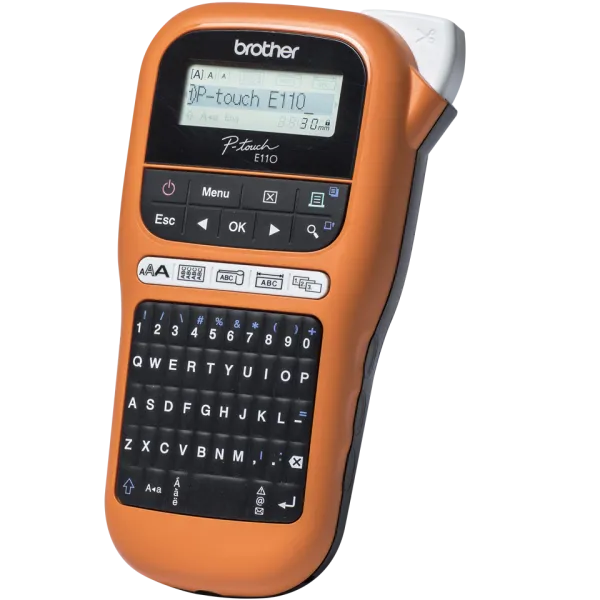 Принтер этикеток Brother P-touch E-110VP + 10 дополнительных кассет с лентами (арт. PTE110VPR1BUND)