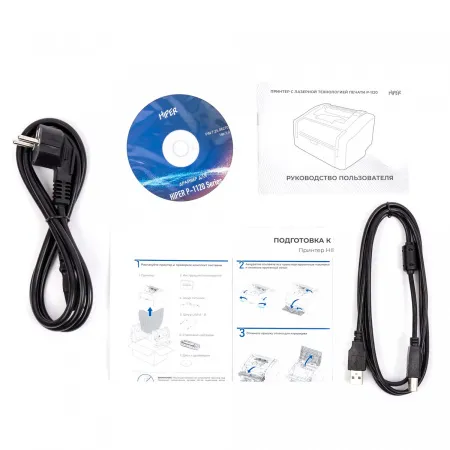 Принтер лазерный черно-белый HIPER P-1120NW Black, A4, USB, Bluetooth, RJ-45, Wi-Fi (арт. P-1120NW (BL))