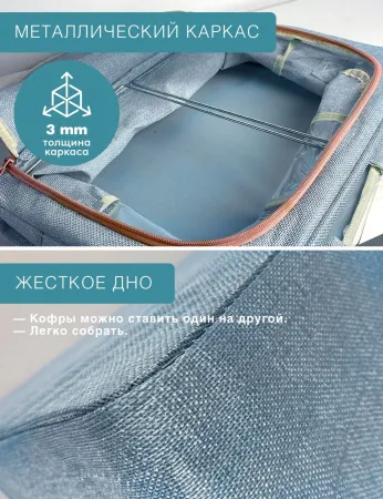 КОФР для хранения вещей ГЕЛЕОС Оксфорд тиффани, 50х40х33 см (66 л) (арт. К66-ТФ)