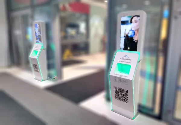 Бесконтактный напольный дезинфектор для рук с информационным экраном 1ART-GROUP 1АРТ-V (арт. 1АРТ-V)