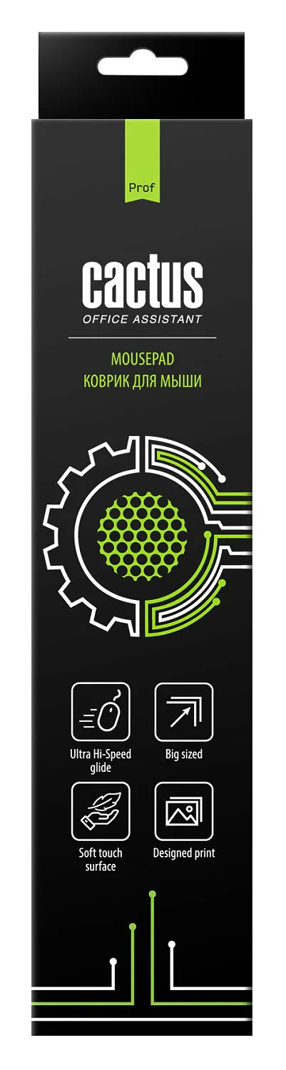Коврик для мыши Cactus XL, черный, 400x300x3мм (арт. CS-MP-PRO03XL)