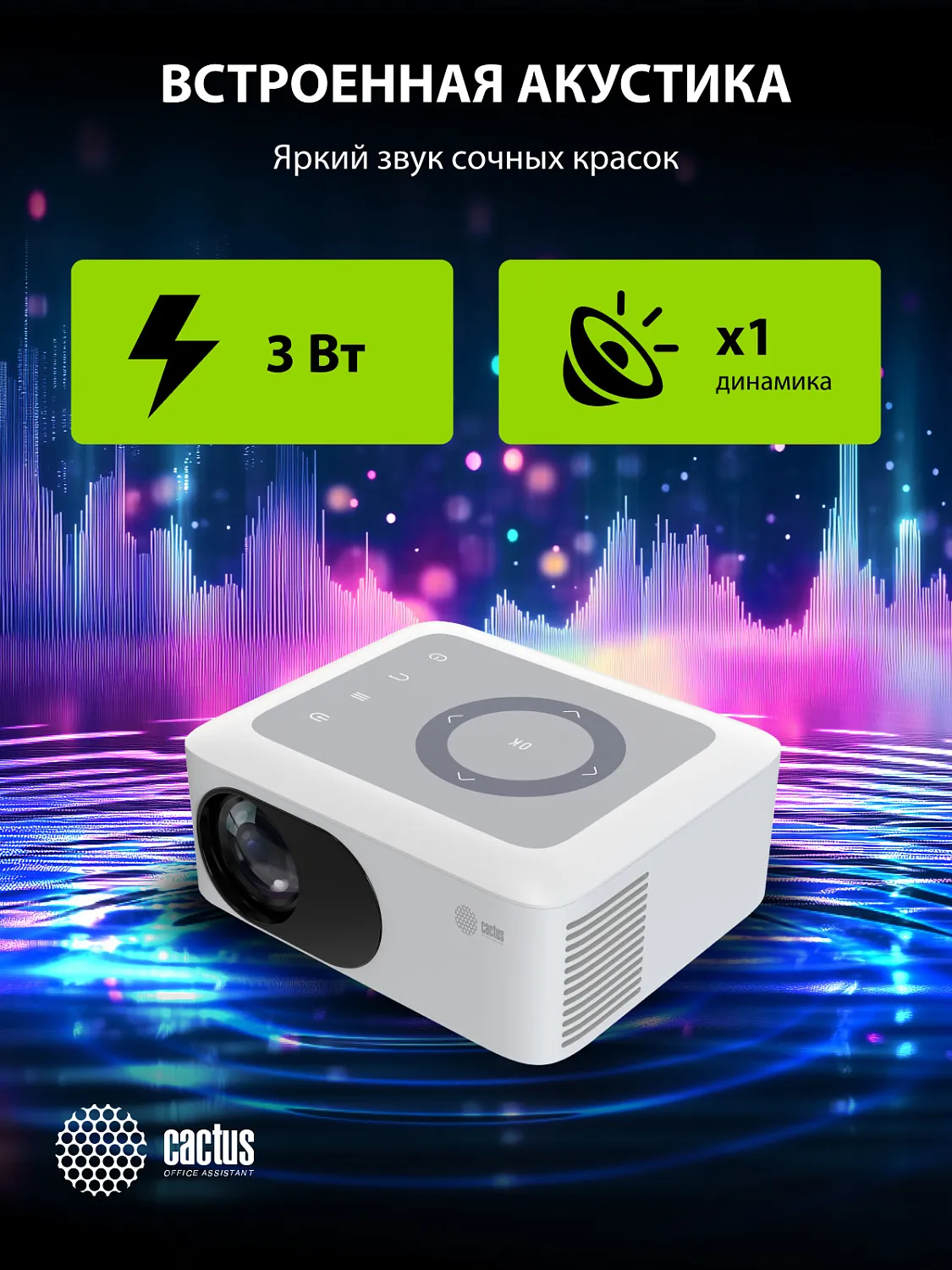 Проектор Cactus CS-PRE.08WT.WXGA (арт. CS-PRE.08WT.WXGA)