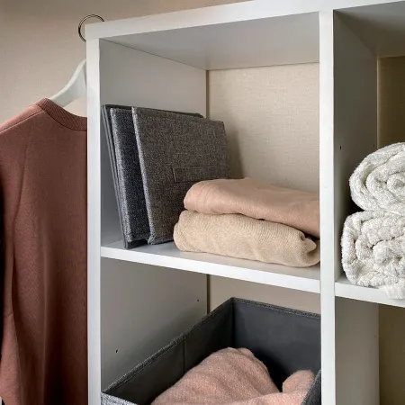 КОРОБ для хранения ГЕЛЕОС Коттон-30 (30х47х21 см) серый (арт. КОТТОН-30-СР)