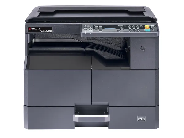 МФУ лазерное черно-белое Kyocera TASKalfa 2020 (A3, 20/10 ppm А4/A3, 600 dpi, 256 Mb, USB 2.0, б/крышки, тонер) (арт. 1102ZR3NL0)
