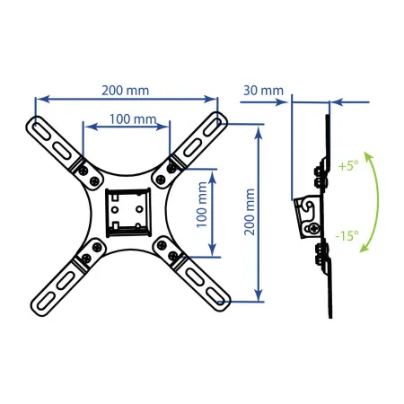Кронштейн Kromax VEGA-8 (чёрный) (арт. 24048)