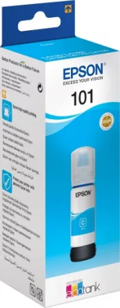 Оригинальные чернила Epson 101 EcoTank Cyan ink bottle (арт. C13T03V24A)