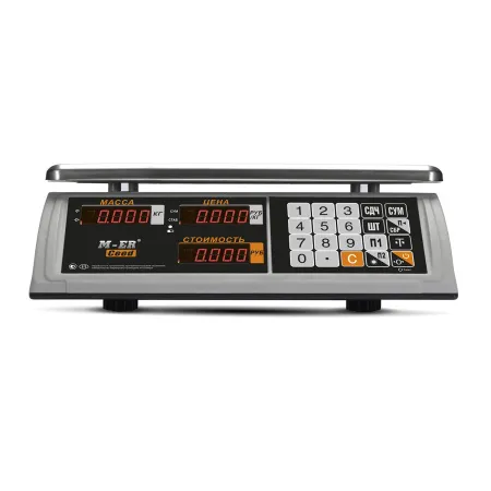 Торговые настольные весы Mertech M-ER 327 AC-15.2 ″Ceed″ LED Белые (арт. 3021)