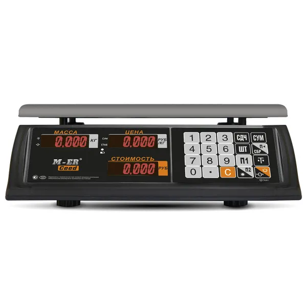 Торговые настольные весы Mertech M-ER 327 AC-15.2 ″Ceed″ LED Черные (арт. 3020)