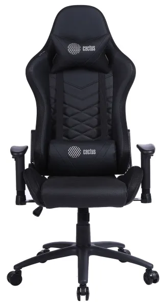 Игровое кресло Cactus черный с подголовником (арт. CS-CHR-0099BL)