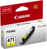 Оригинальный картридж Canon CLI-471 Y (жёлтый, 7 мл.) (арт. 0403C001)