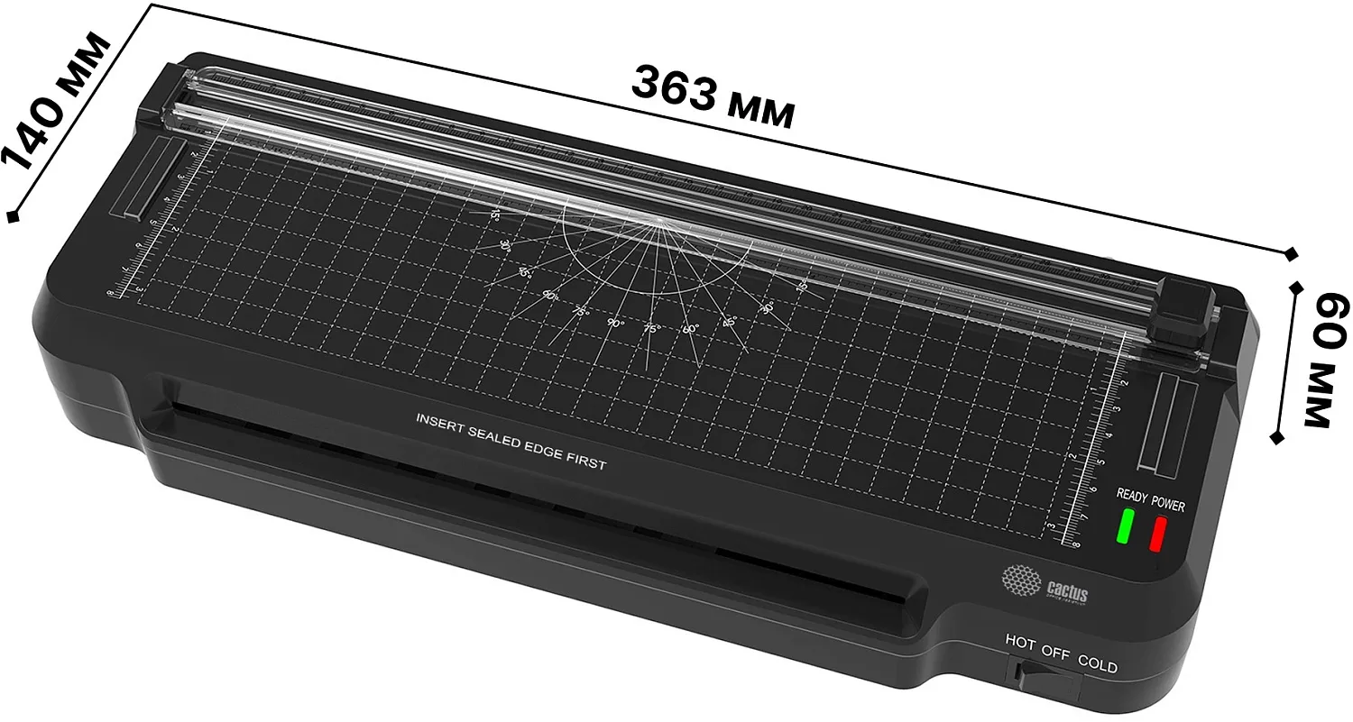 Ламинатор Cactus A4 (70-125мкм), 25см/мин, 2 вал. (арт. CS-LAB-F1)