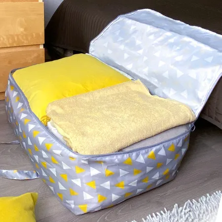 КОФР с ручками ГЕЛЕОС Бэг-04 (L), желтый треугольник (арт. БЭГ-04Л)