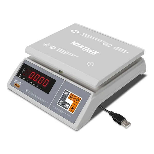 Фасовочные напольные весы Mertech M-ER 326 AFU-6.01 ″Post II″ LED USB-COM (арт. 3109)