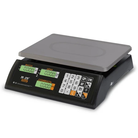 Торговые настольные весы Mertech M-ER 327 AC-15.2 ″Ceed″ LCD Черные (арт. 3016)