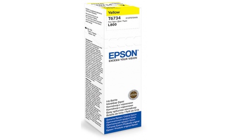 Картридж Epson T6734 Yellow ink bottle 70ml (арт. C13T67344A)
