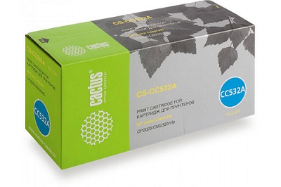 Картридж Cactus желтый (2800стр.) для HP (арт. CS-CC532A)