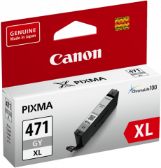 Оригинальный картридж Canon CLI-471XL GY (серый, увеличенной ёмкости 11 мл.) (арт. 0350C001)