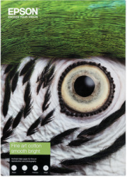 Фотобумага Epson Fine Art Cotton Smooth Bright, A4, 25 листов, 300 г/м2 (арт. C13S450274)