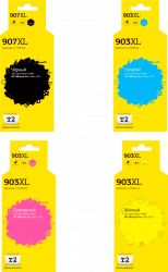 Комплект струйных картриджей T2 HP T6M19A №907XL;HP T6M03A №903XL;HP T6M07A №903XL;HP T6M11A №903XL (арт. IC-H907XL/903XL_MP)