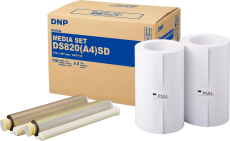 Комплект DNP DS 820 (A4 STD). 2 рулона бумаги и 2 картриджа с красящей пленкой, 2х 110 отпечатков, ф