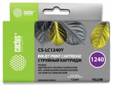 Картридж Cactus желтый (12мл) для Brother (арт. CS-LC1240Y)