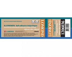 Бумага Lomond Синтетическая самоклеющаяся бумага LOMOND в роле 1524 х 50.8 мм, 180 г/м2, 30 метров (арт. 1206036)