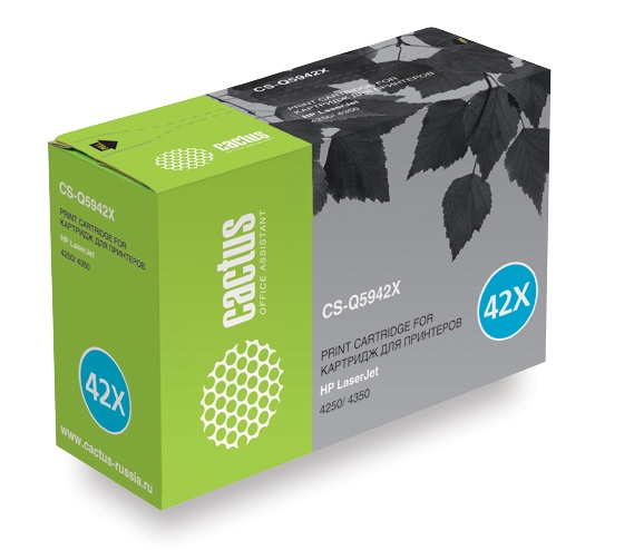 Картридж Cactus черный (20000стр.) для HP (арт. CS-Q5942X)