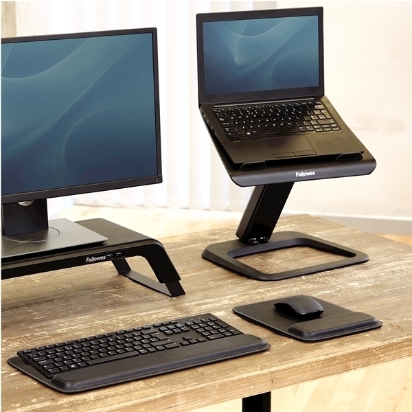 Премиальная подкладка под клавиатуру Fellowes Hana™, черная (арт. FS-80556)