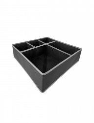 Органайзер ГЕЛЕОС для хранения вещей, 5 отделений, «Венге» / Темно-коричневый, 40х40х13 см (арт. ВНГ-15М)