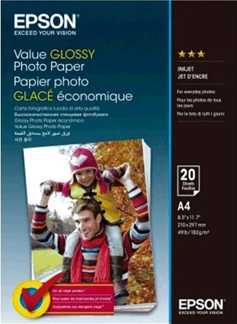Бумага Epson Value Glossy Photo Paper A4 (20 листов) (арт. C13S400035)
