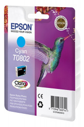 Картридж Epson T0802 cyan (security version) (арт. C13T08024021)