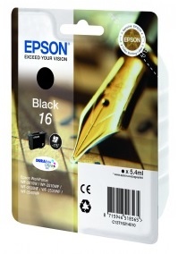 Картридж Epson Singlepack Black 16 DURABrite Ultra Ink (арт. C13T16214012)