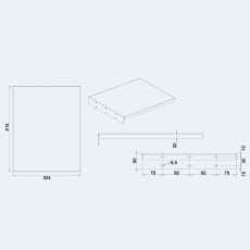 Полка OMB SHELF FOR ELECTRIC TROLLEY (black) (арт. 07064)