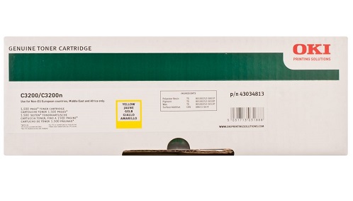 Тонер-картридж OKI желтый для C3200 (1500 стр.) (арт. 43034813)