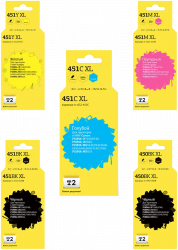 Комплект струйных картриджей T2 PGI-450BK XL/CLI-451 XL (арт. IC-CCLI-451XL_MP)