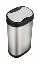 Сенсорная корзина для бумаг Cactus овальная 42л. сталь сенсорн.кр. серебристый (арт. CS-SB-42-13)