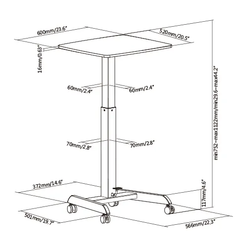 Презентационный столик FIX FWS07-2 (арт. FWS07-2)
