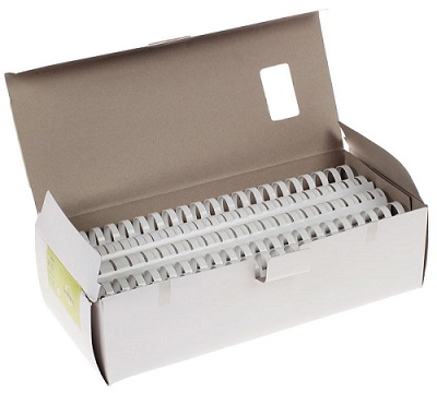 Пластиковые пружины Lamirel Пружина пластиковая 25 мм, Цвет белый, 25 шт. (арт. LA-78772)