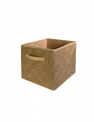 Короб ГЕЛЕОС раскладной с ручкой, «Миндаль» / Бежевый, 28х28х28 см (арт. МНД-181)