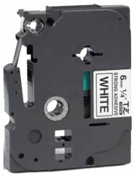 Наклейка ламинированная Brother (6 мм, черный на белом) (арт. TZS211)