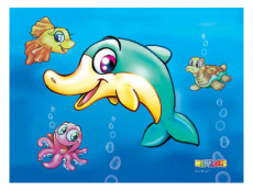 Защитный напольный коврик RS-Office K4-8920, «Дельфин», 89 х 119 см (арт. RS-Office - K4-8920)