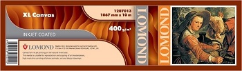 Холст Lomond XL Natural Canvas Dye для струйной печати, плотность 400 г/м², 1067 мм х 10 м х 50,8 мм (арт. 1207013)