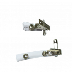 Клипсы Office Kit с прозрачным ремешком (металл) и булавкой 100 шт (арт. MLA50005B)