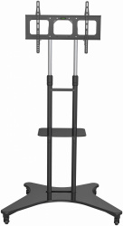 Стойка для телевизора Cactus CS-ST31, черный 37-75″, макс. 81.6 кг, напольный, мобильный (арт. CS-ST31BK)