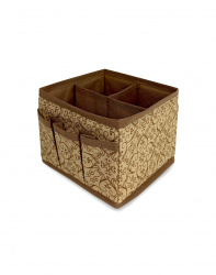 Органайзер ГЕЛЕОС для хранения, «Миндаль» / Бежевый, 15х15х12 см (арт. МНД_11)