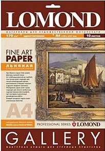 Бумага Lomond Fine-Linen Natural White, А4, 170 г/м2, 10 листов (арт. 0913041)