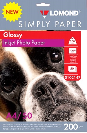 Фотобумага Lomond Glossy Photo Paper, A4, 200 г/м2 (арт. 1103109)